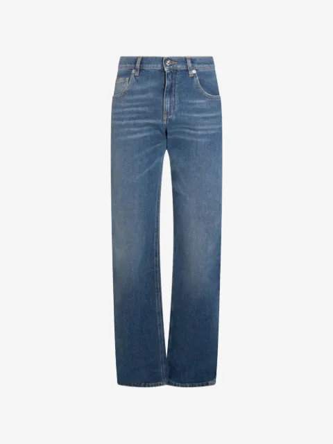 Blumarine distressed straight trousers