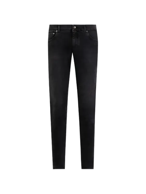 Dolce & Gabbana jeans con parche de metal y cinco bolsillos