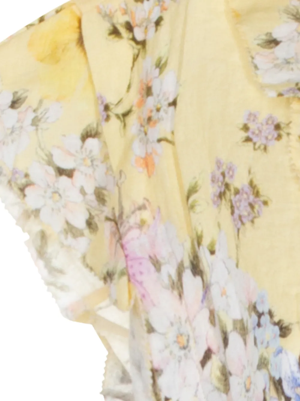 Camilla Darling Buds getailleerde jurk Geel