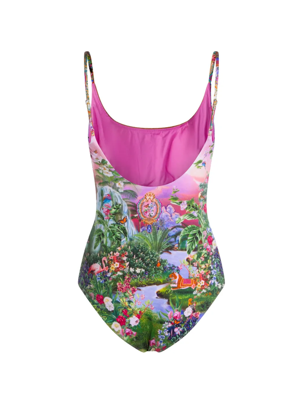  Camilla Embellished Floral-patterned Swimsuit - Pink 