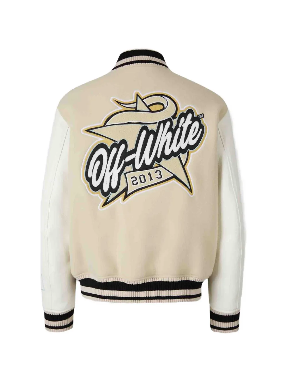  Off-white Logo-patch Bomber Jacket - Neutrals 