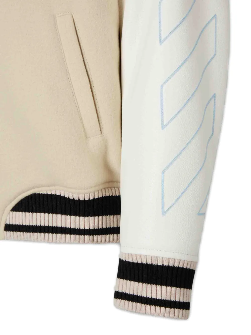 Off-White Bomberjack met logopatch Beige