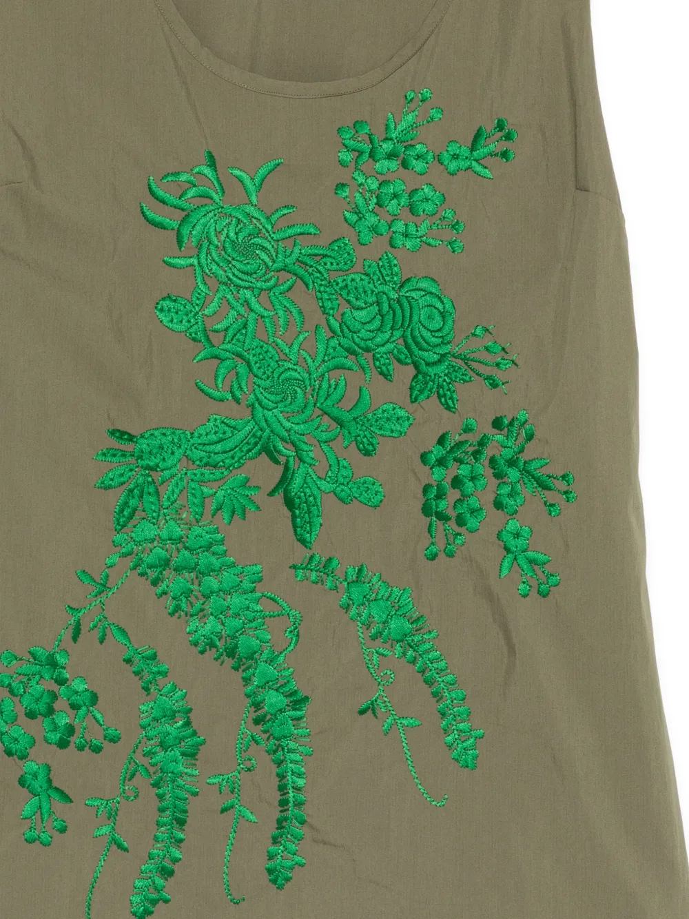  P.a.r.o.s.h. Ninja Embroidered Top - Green 