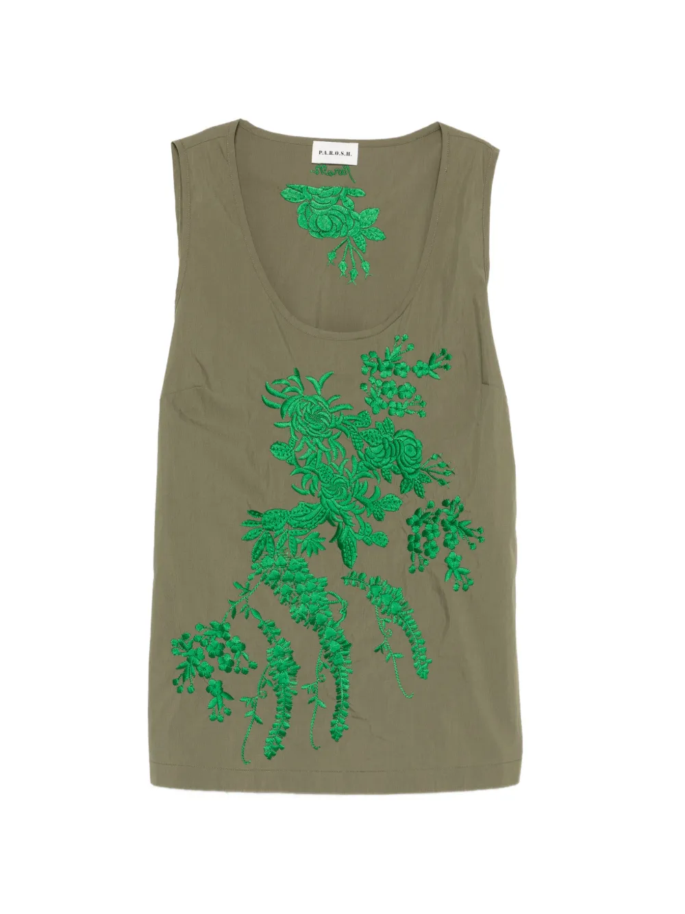 P.A.R.O.S.H. Top Ninja con ricamo - Verde