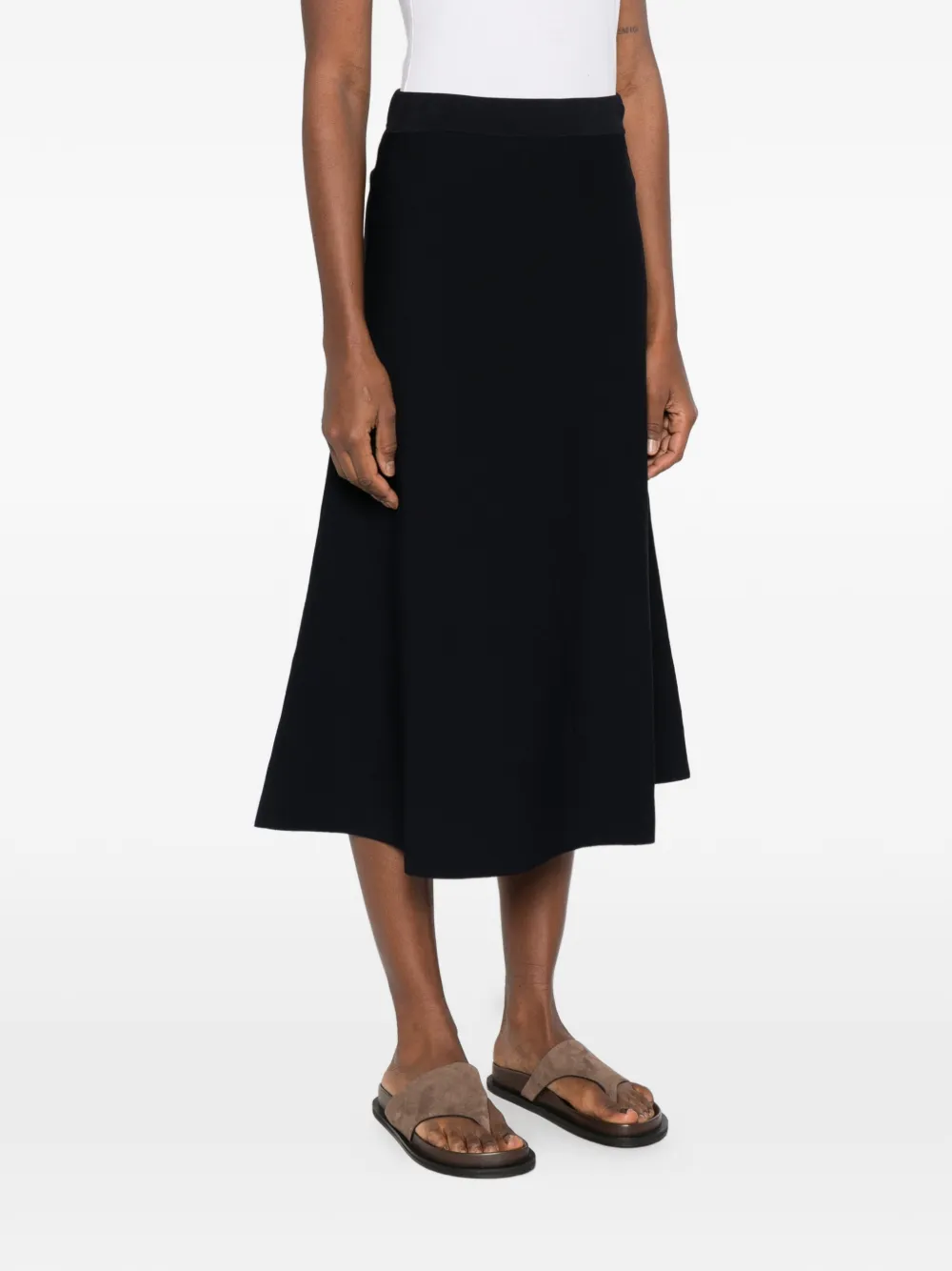  P.a.r.o.s.h. Elasticated-waistband Midi Skirt - Blue 