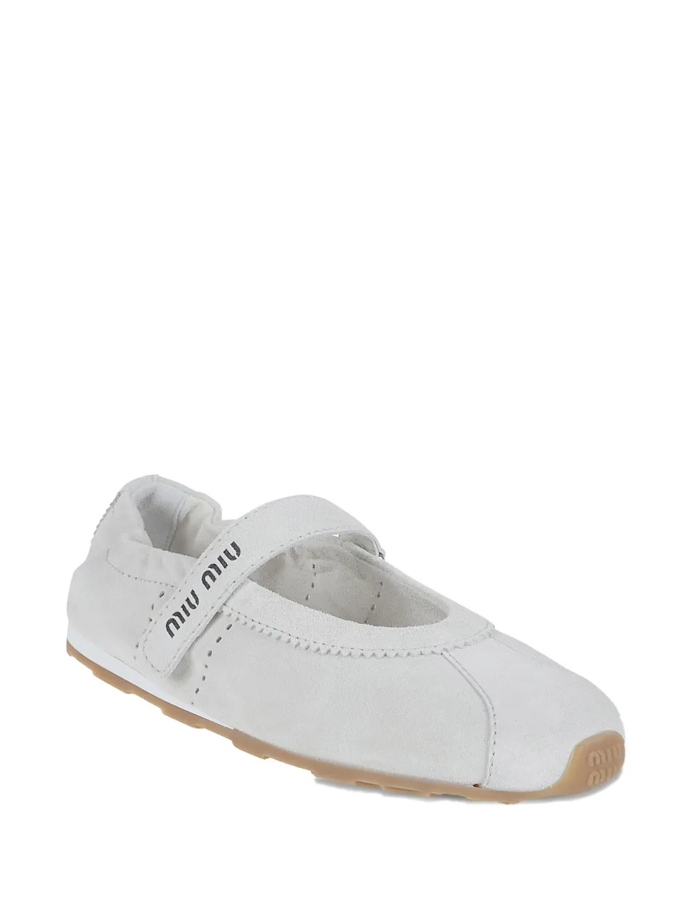 Miu Ballerina's met bandje Beige