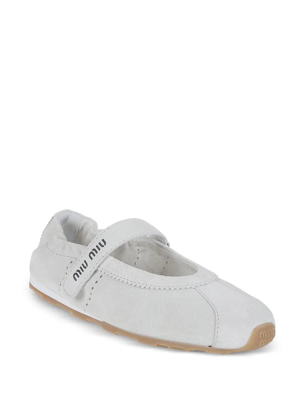  Miu Miu Strap Ballet Flats - Neutrals 