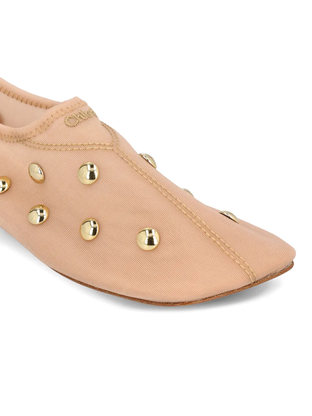 Chloé Ballerina's met studs Beige