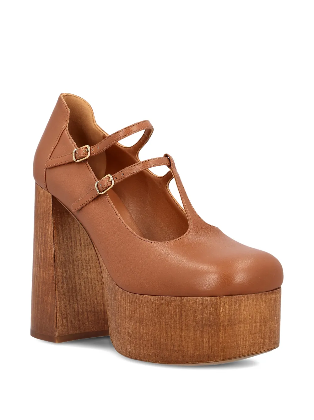 Chloé Sandalen met plateauzool en gesp Bruin