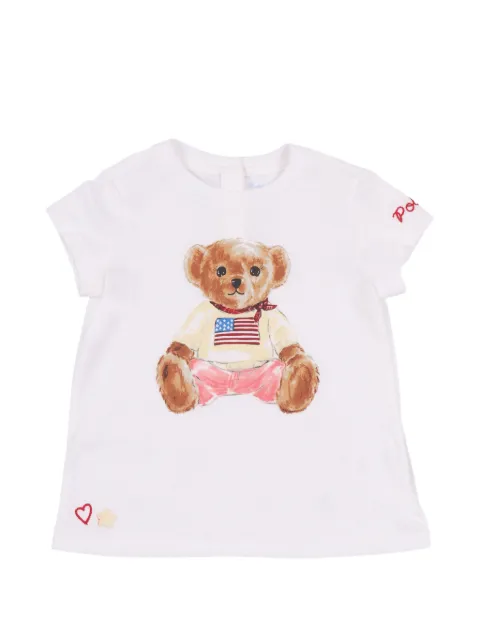POLO RALPH LAUREN KIDS playera con oso estampado