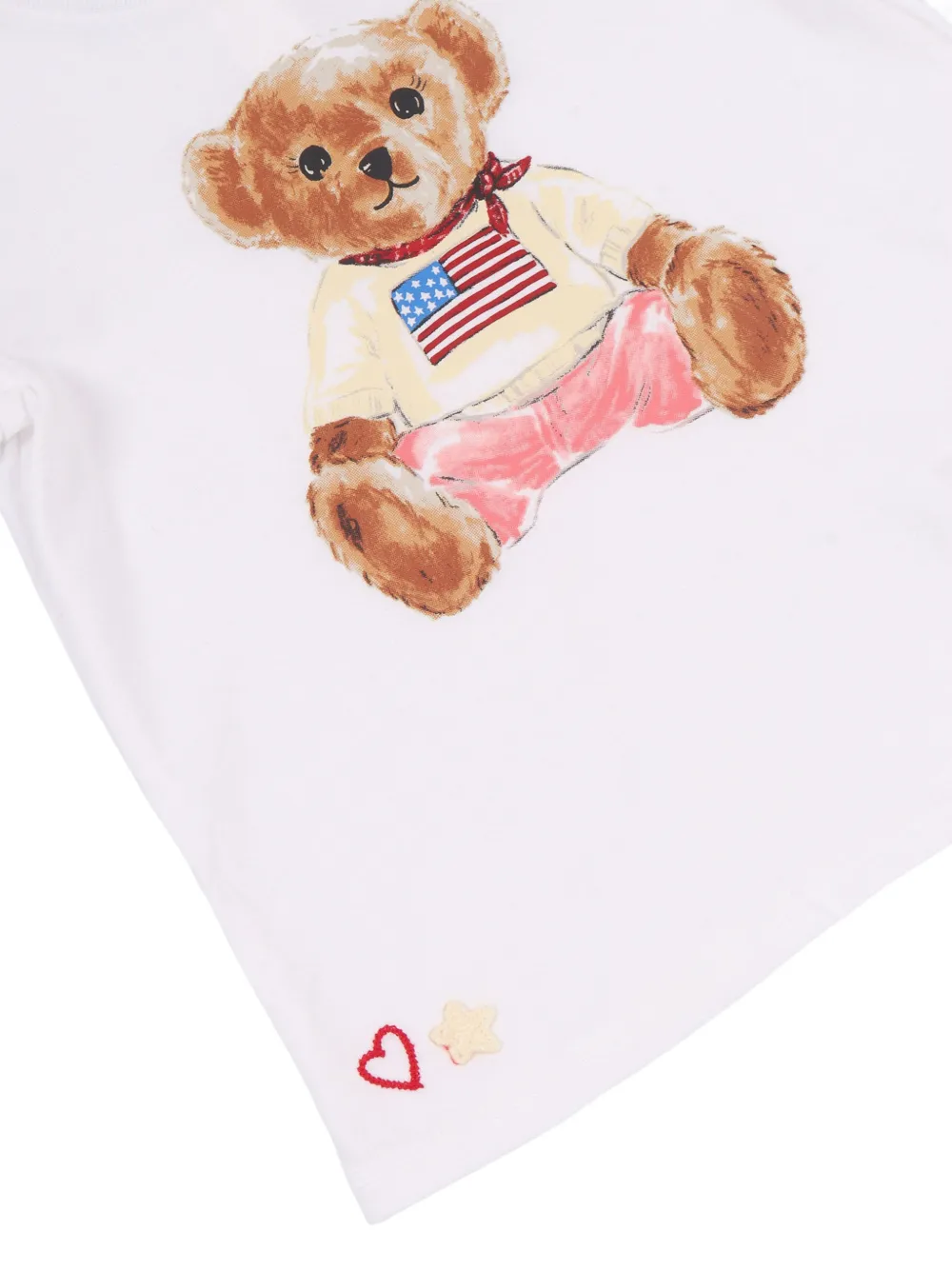 POLO RALPH LAUREN KIDS T-shirt met teddybeerprint Wit