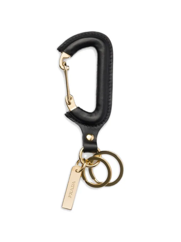 新品未使用品 PRADA レザー チャーム Prada レザー キーチェーン | ブラック | FARFETCH JP