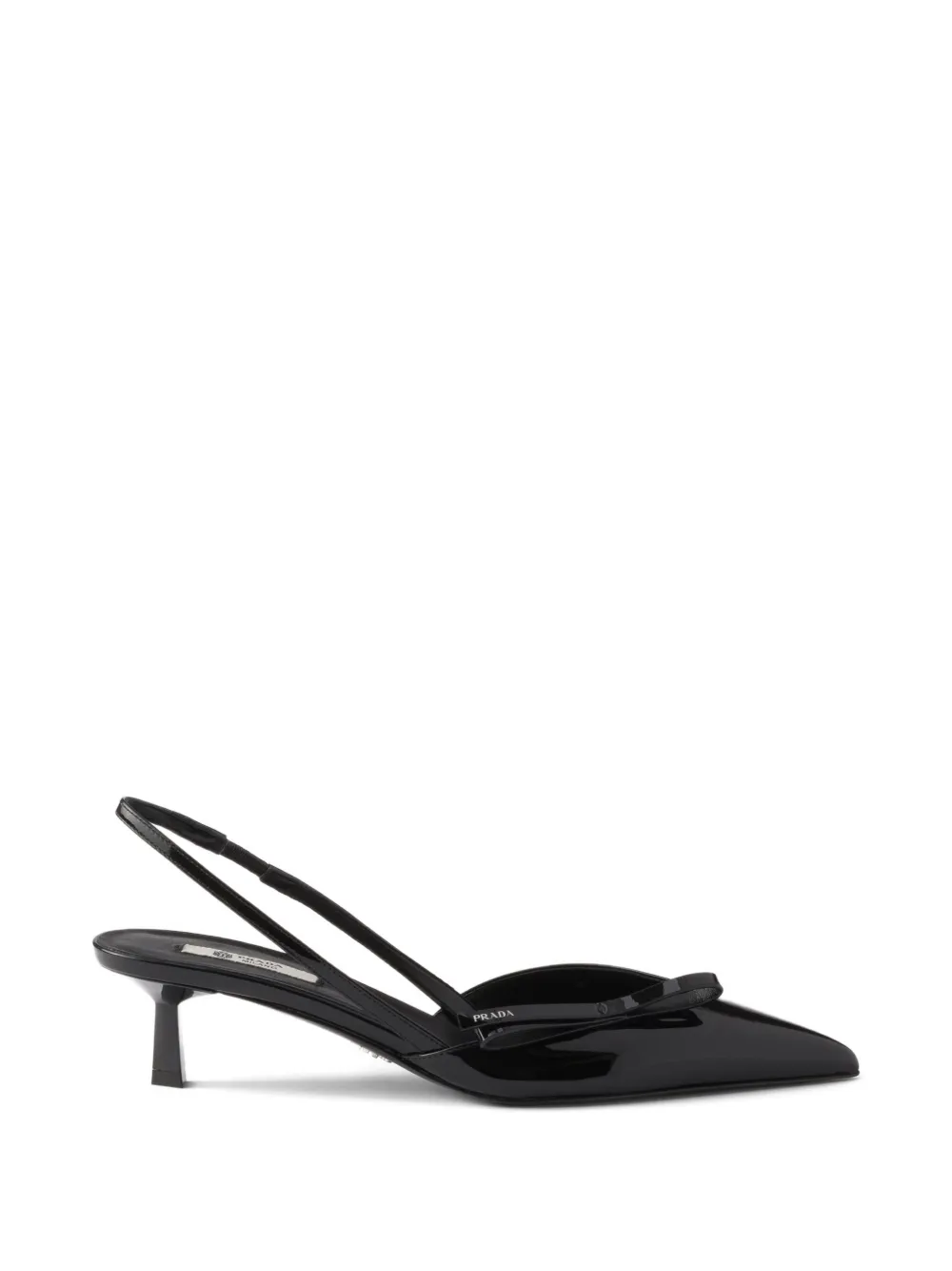 Prada Leren slingback pumps Zwart