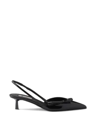 PRADA パンプス ブラック ストラップ Prada スリングバック パンプス | ブラック | FARFETCH JP