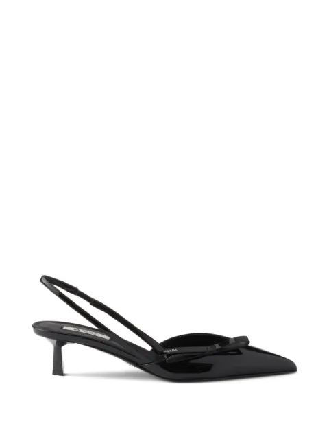 Prada bow slingback leather pumps