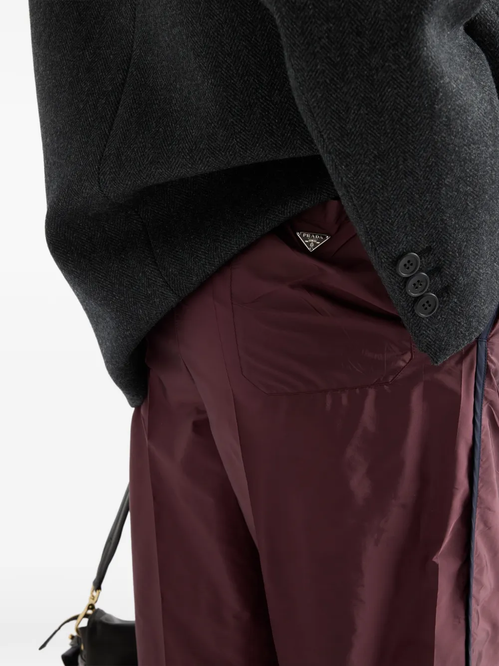 Prada Re-Nylon broek Rood