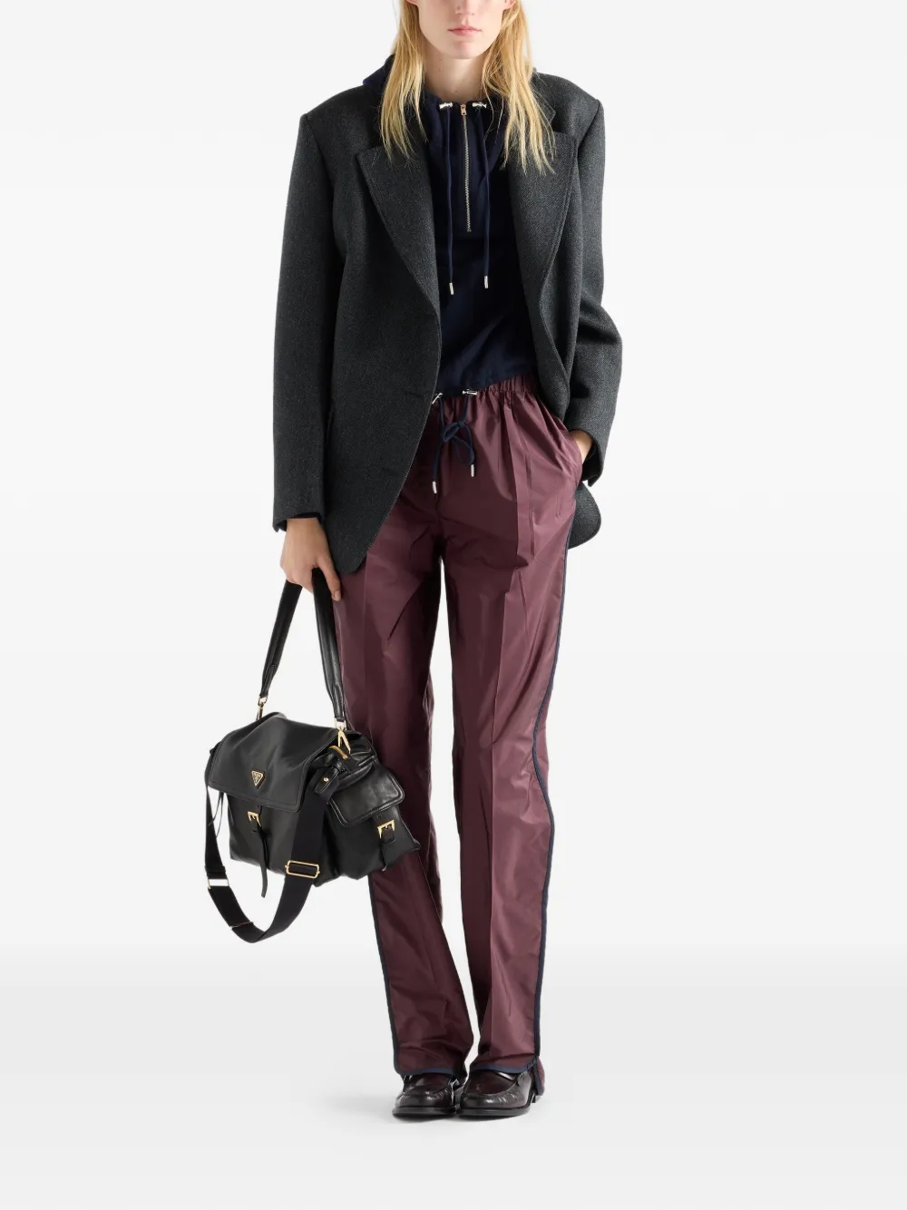  Prada Pantalones Re-nylon - Rojo 