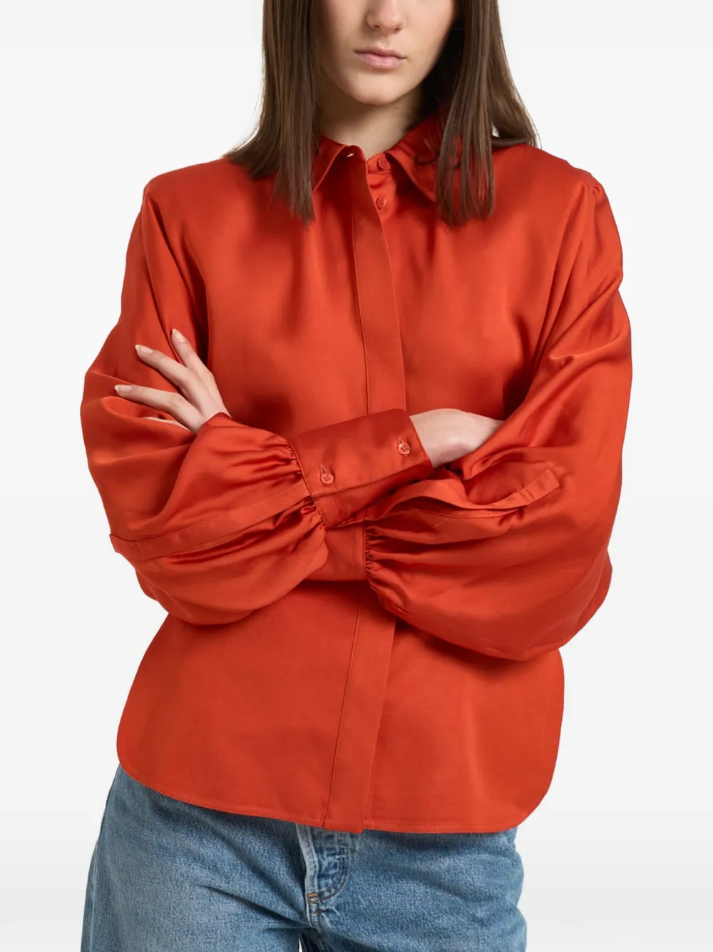 IRO balloon-sleeve shirt - Arancione