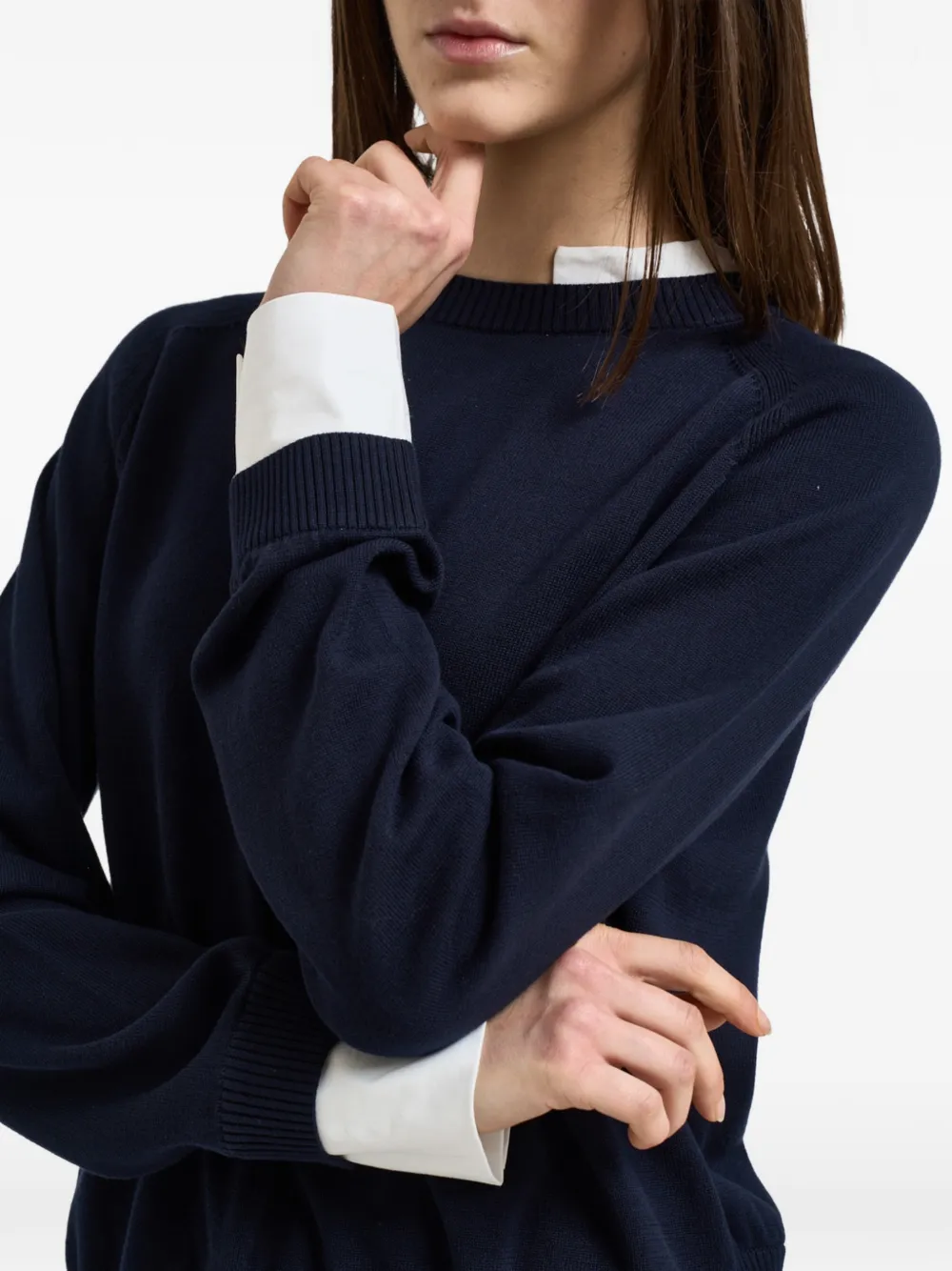  Semicouture Layered Sweater - Blue 