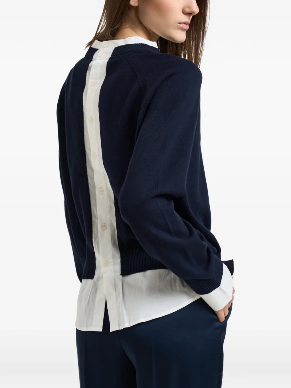  Semicouture Layered Sweater - Blue 