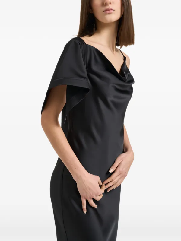 iro silk dress IRO Anokia Silk-Blend Mini Dress, Black / 32