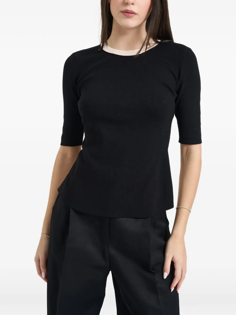 Elisabetta Franchi open back sweater - Nero