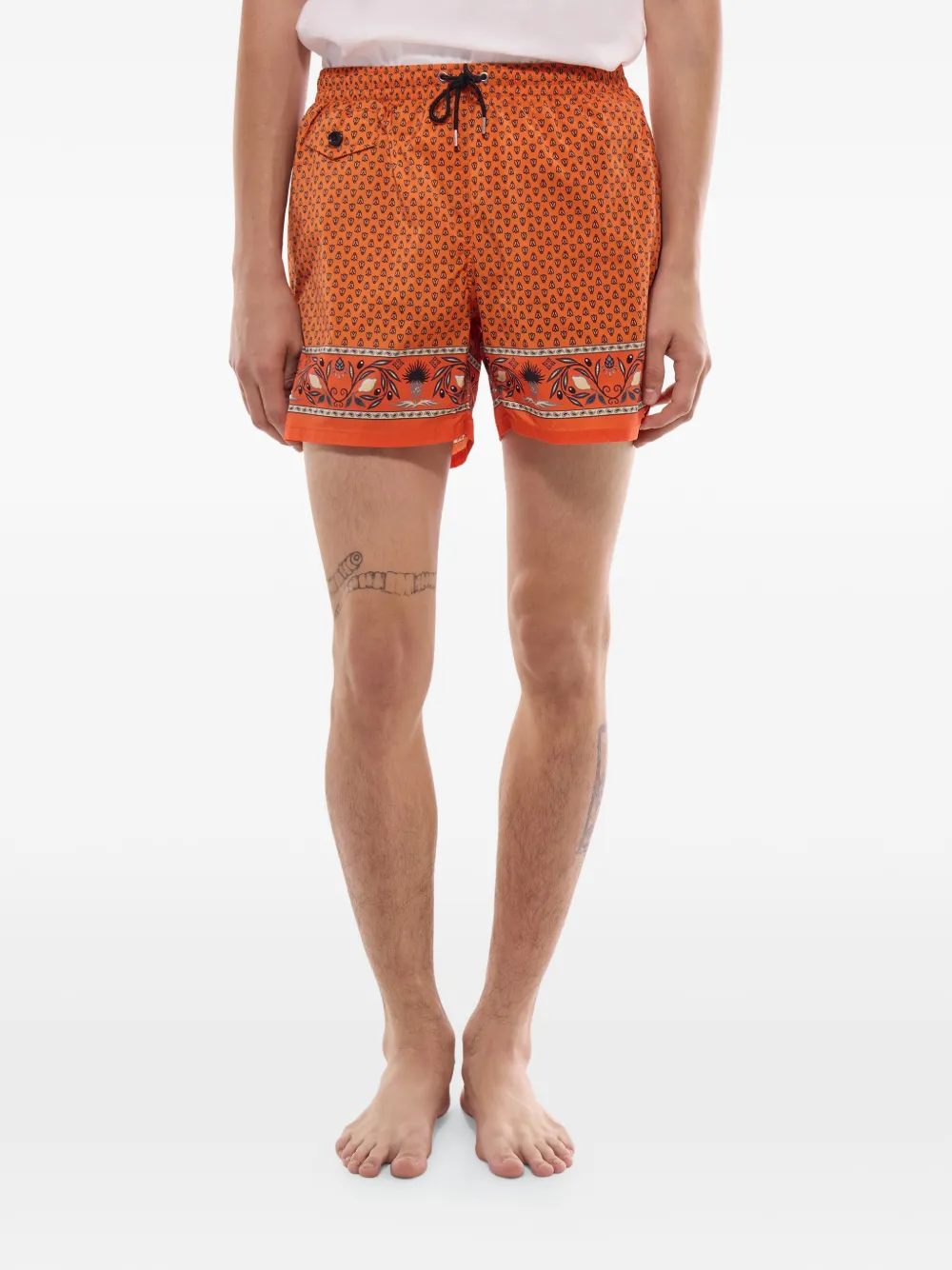FURSAC Zwembroek met grafische print Oranje