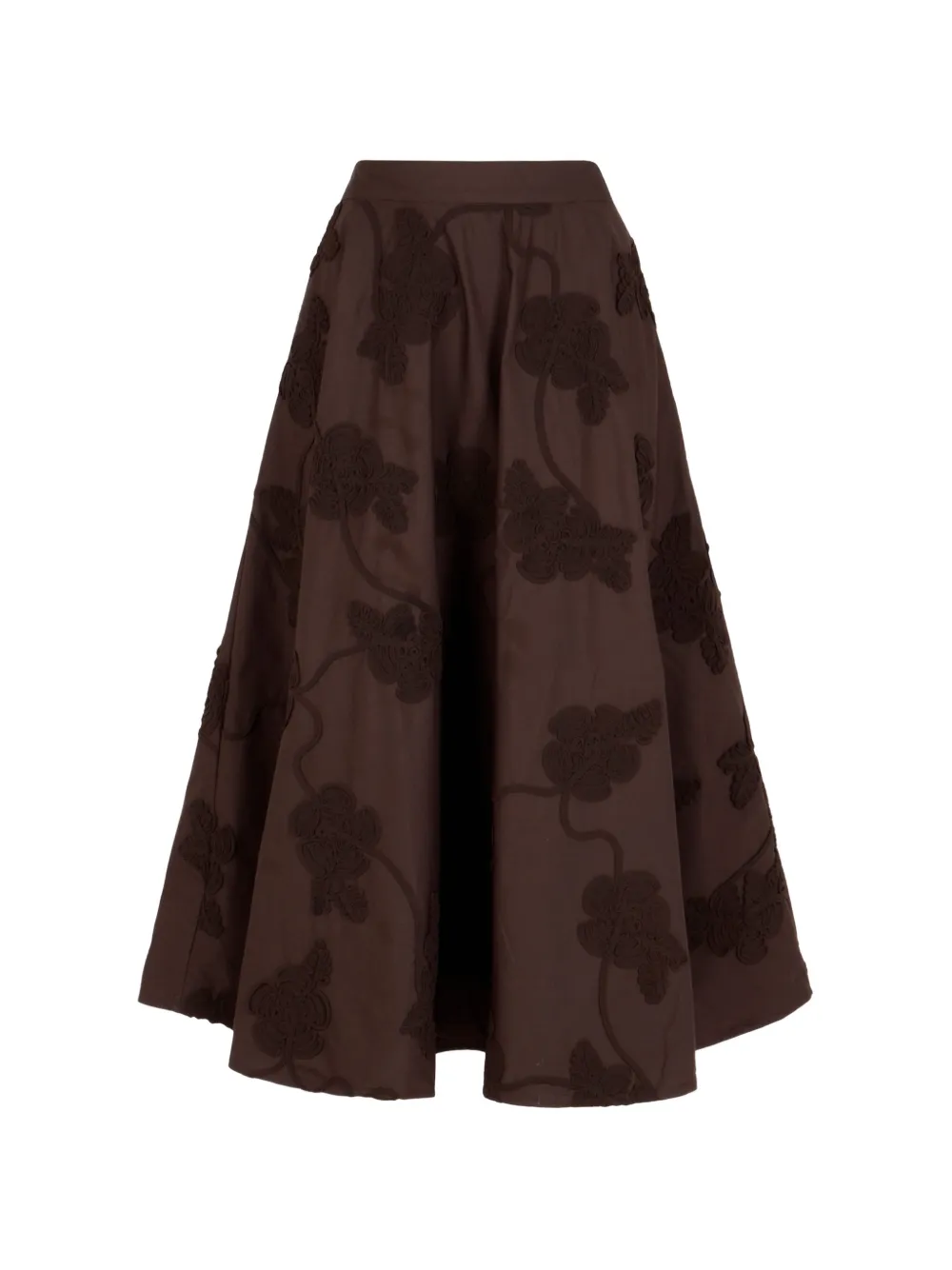  Rotate Birger Christensen Floral-pattern Skirt - Brown 