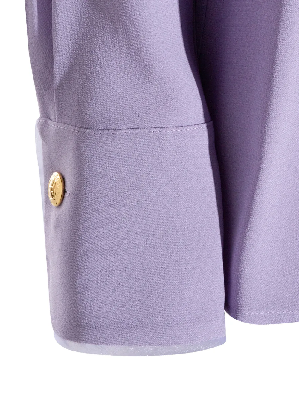 Elisabetta Franchi Gestrikte blouse met lange mouwen Paars