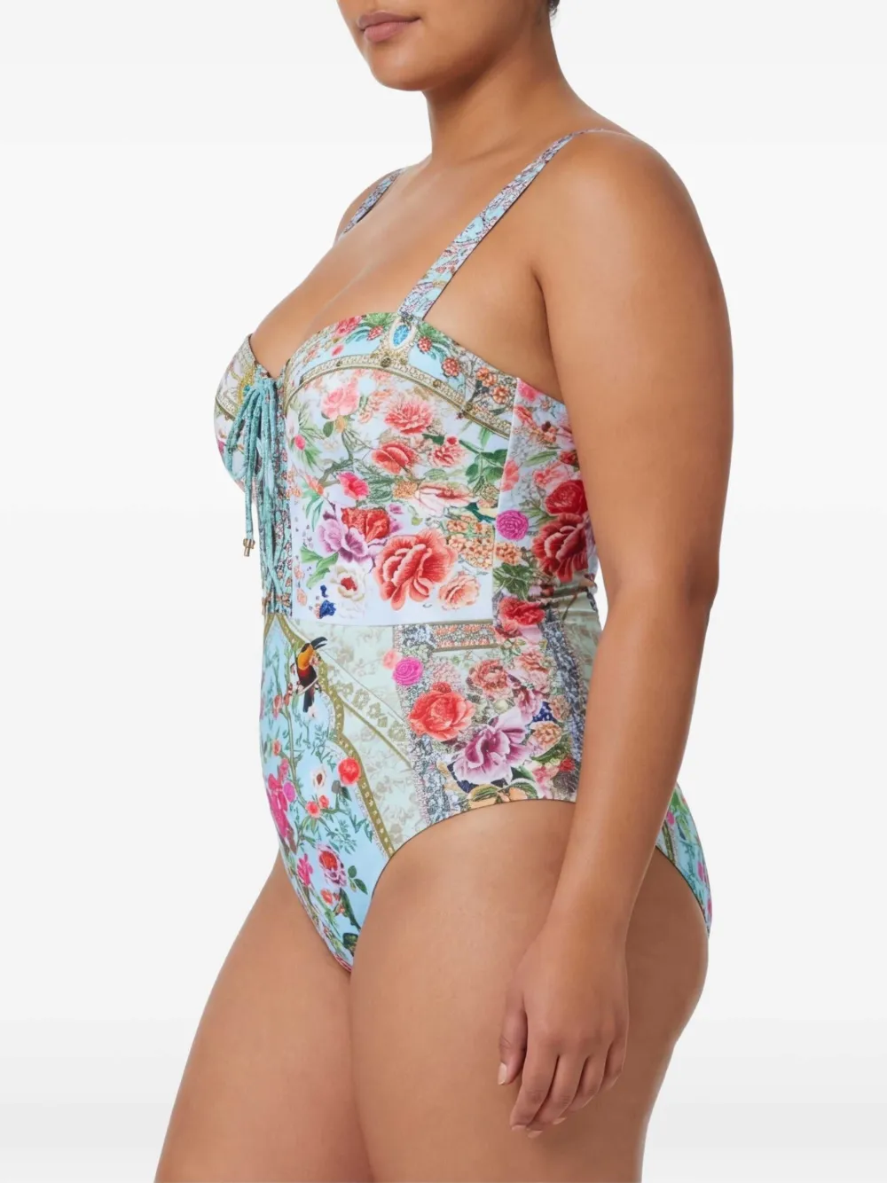 Camilla Sultans and Queens badpak met veters Blauw