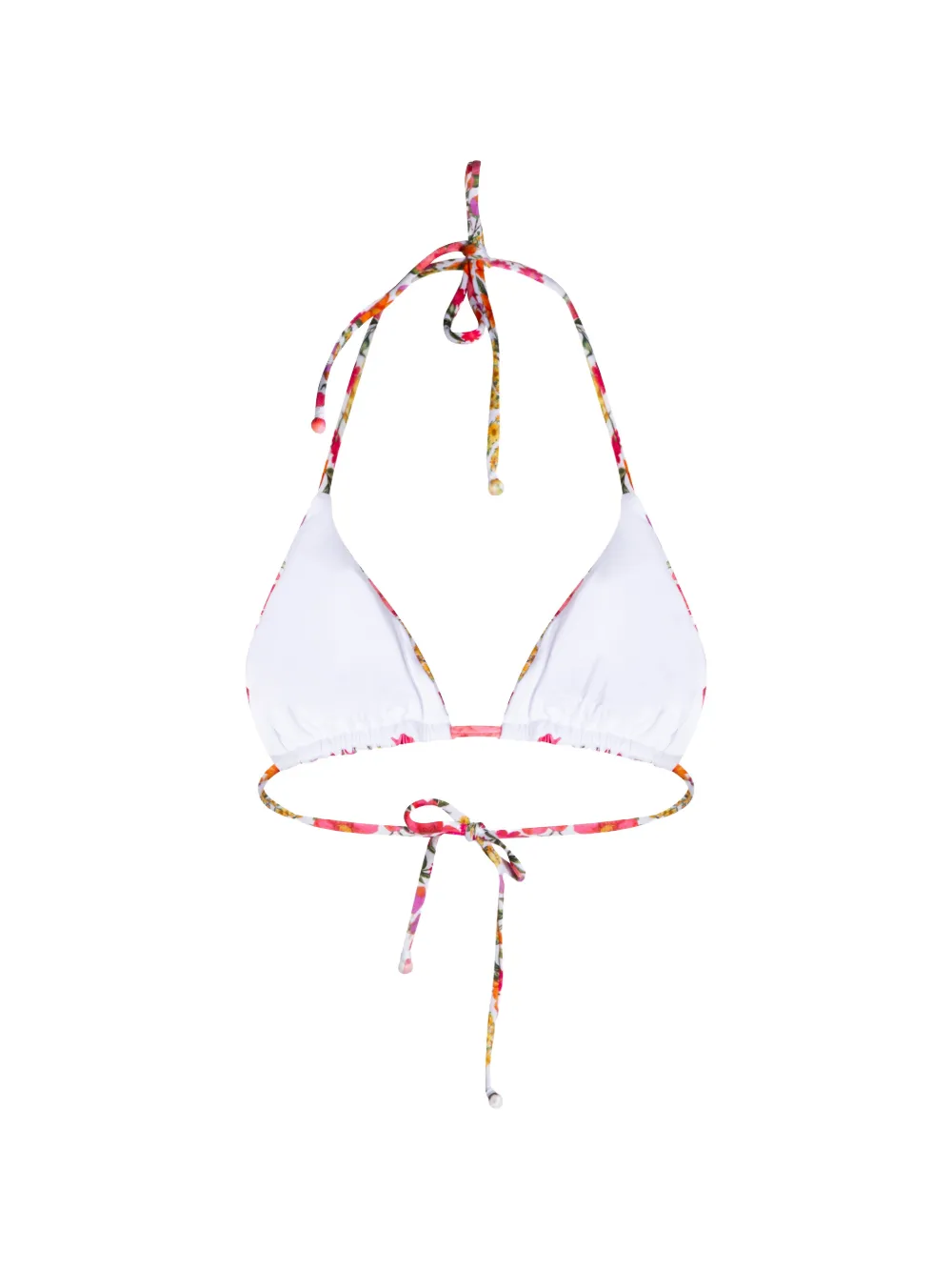  Farm Rio Banana Flowers Bikini Top - White 
