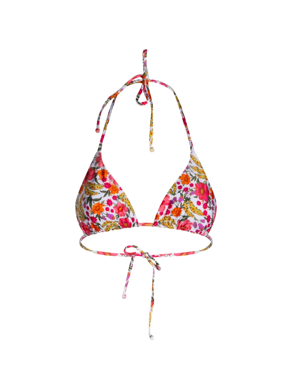 FARM Rio Banana Flowers bikini top - Bianco