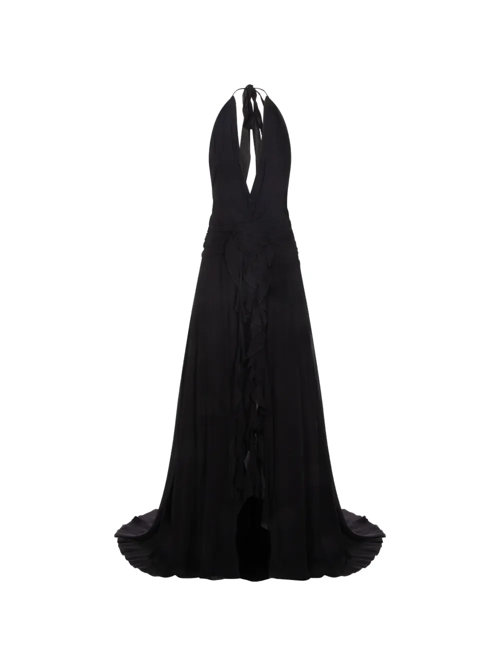 Blumarine ruffled maxi dress - Nero