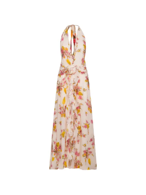 Blumarine ruffled floral-print dress