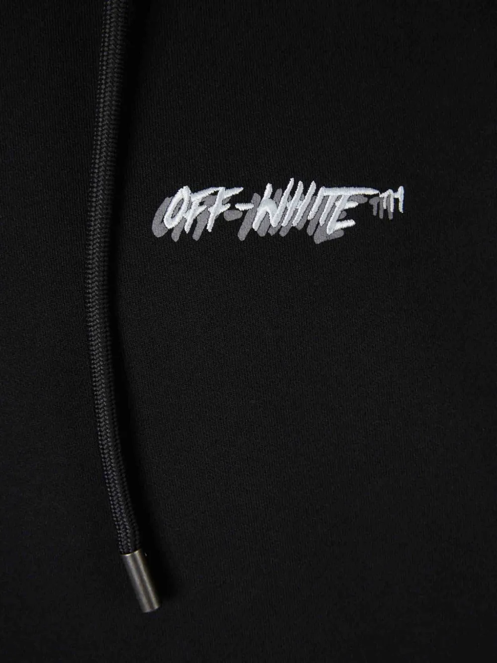 Off-White Hoodie met logoprint Zwart
