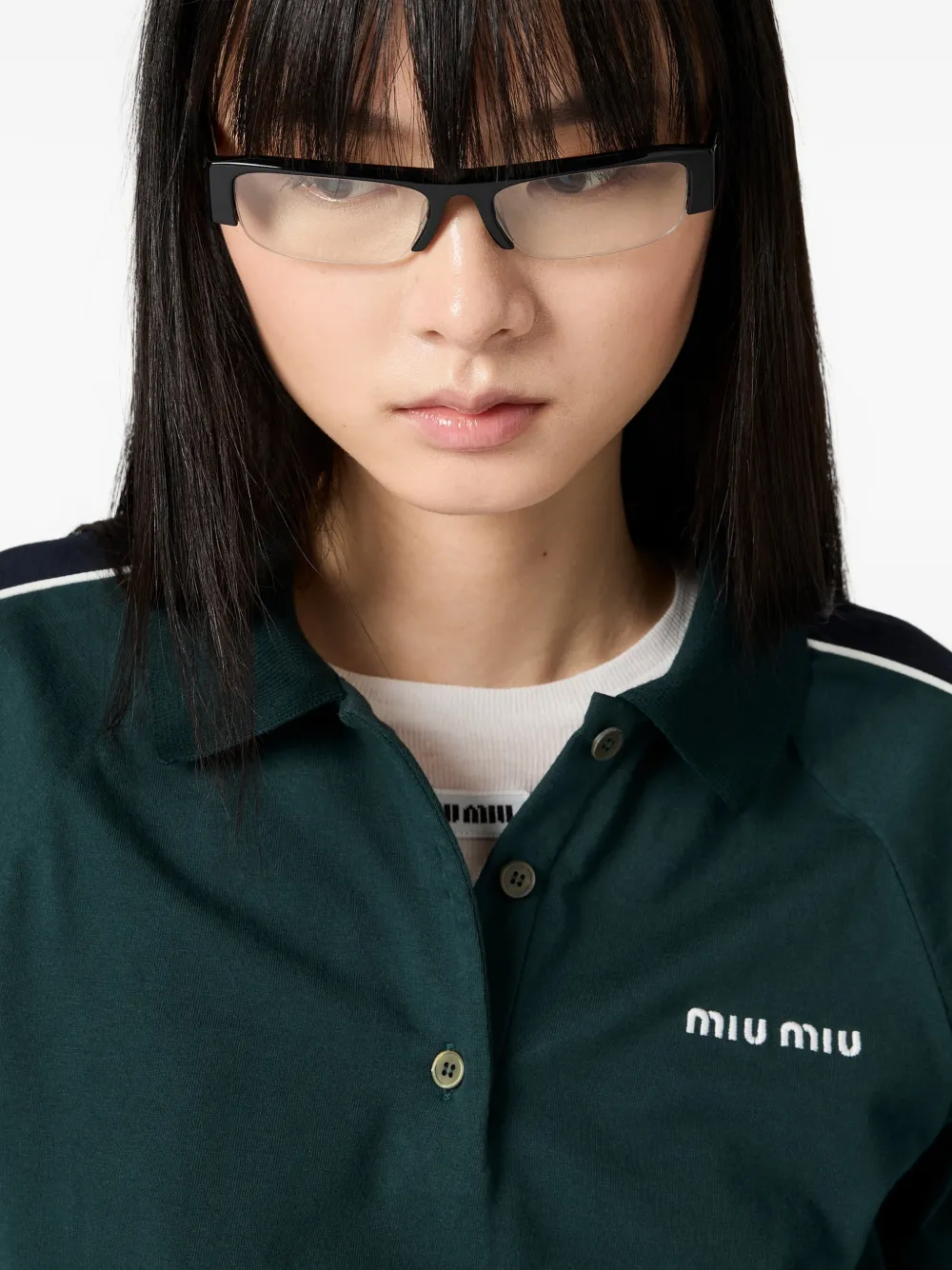 Miu Jersey poloshirt Groen