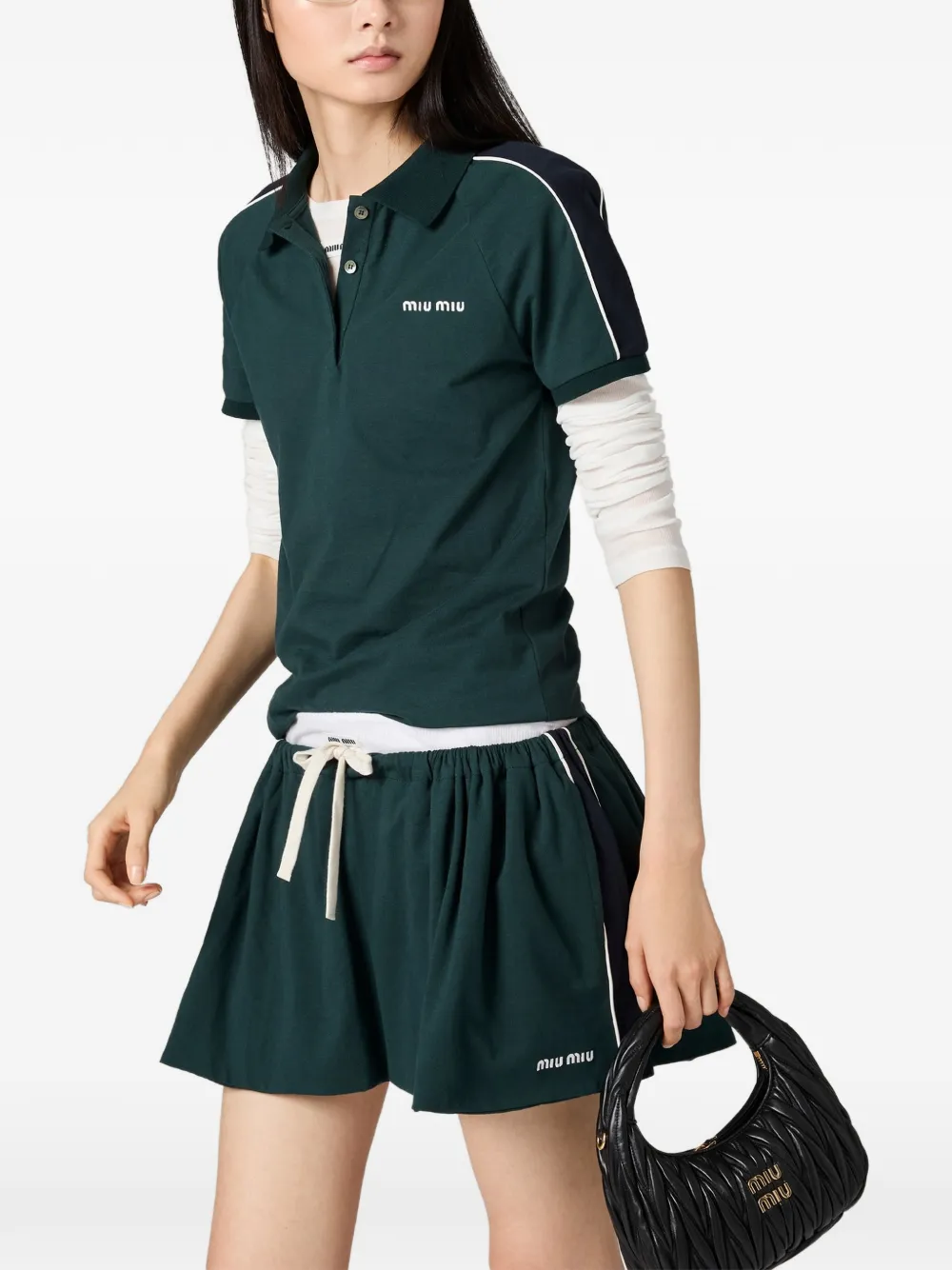 Miu Jersey poloshirt Groen