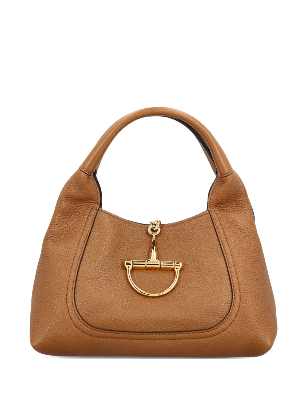 Gucci horsebit pebbled bag - Brown