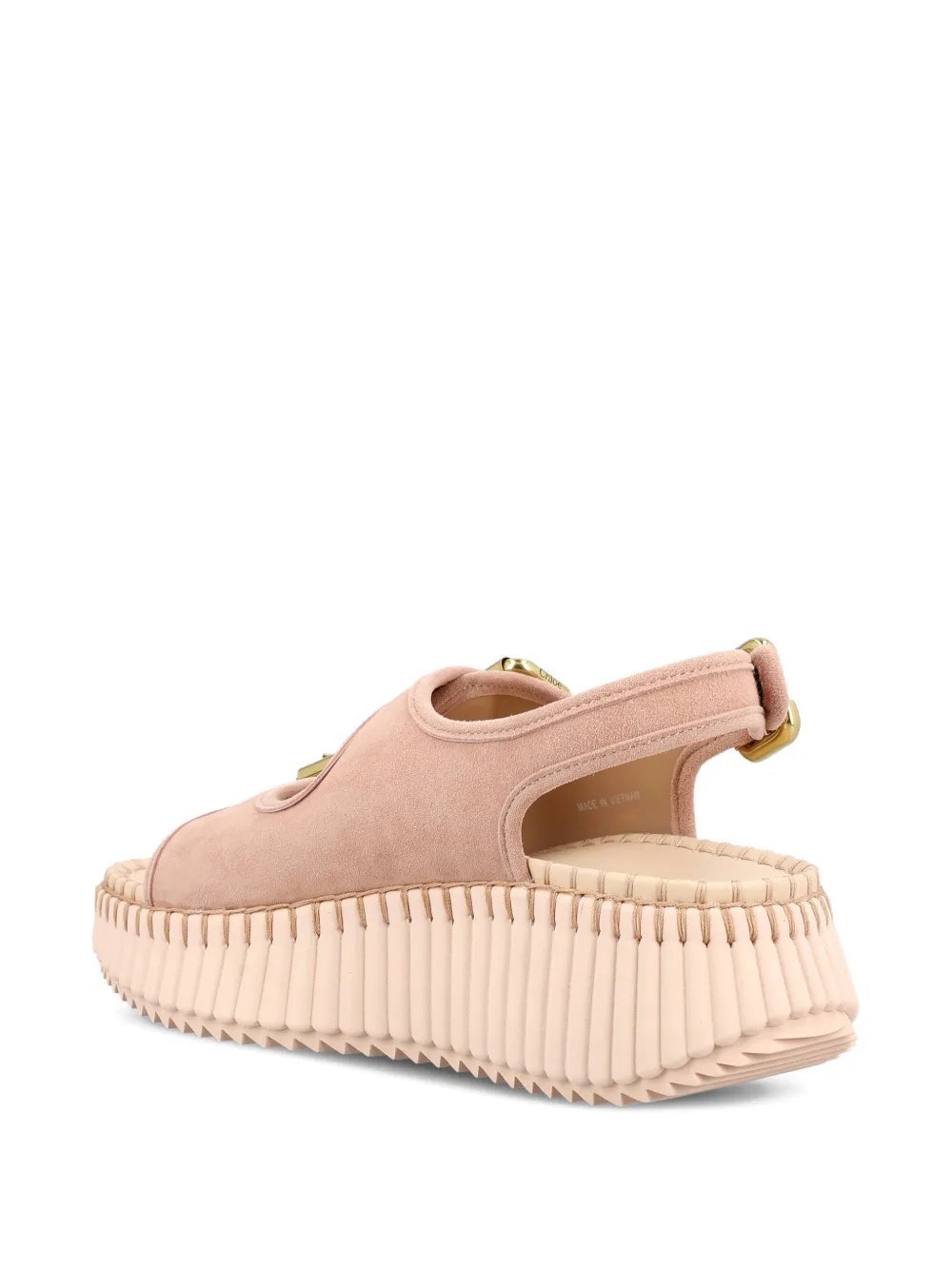 Chloé Sandalen met gesp en plateauzool Roze
