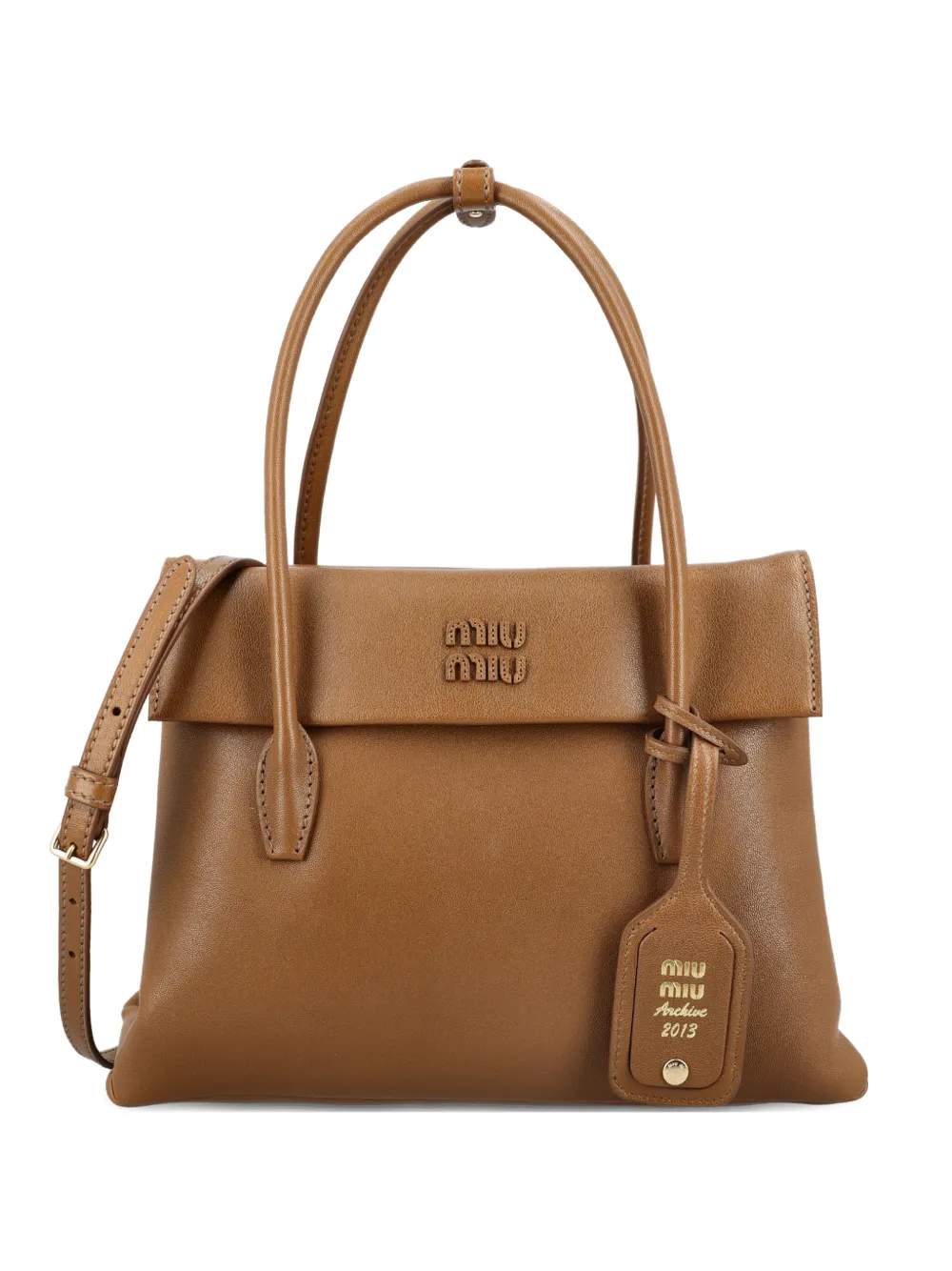 Miu Miu solitaire leather bag - Marrone
