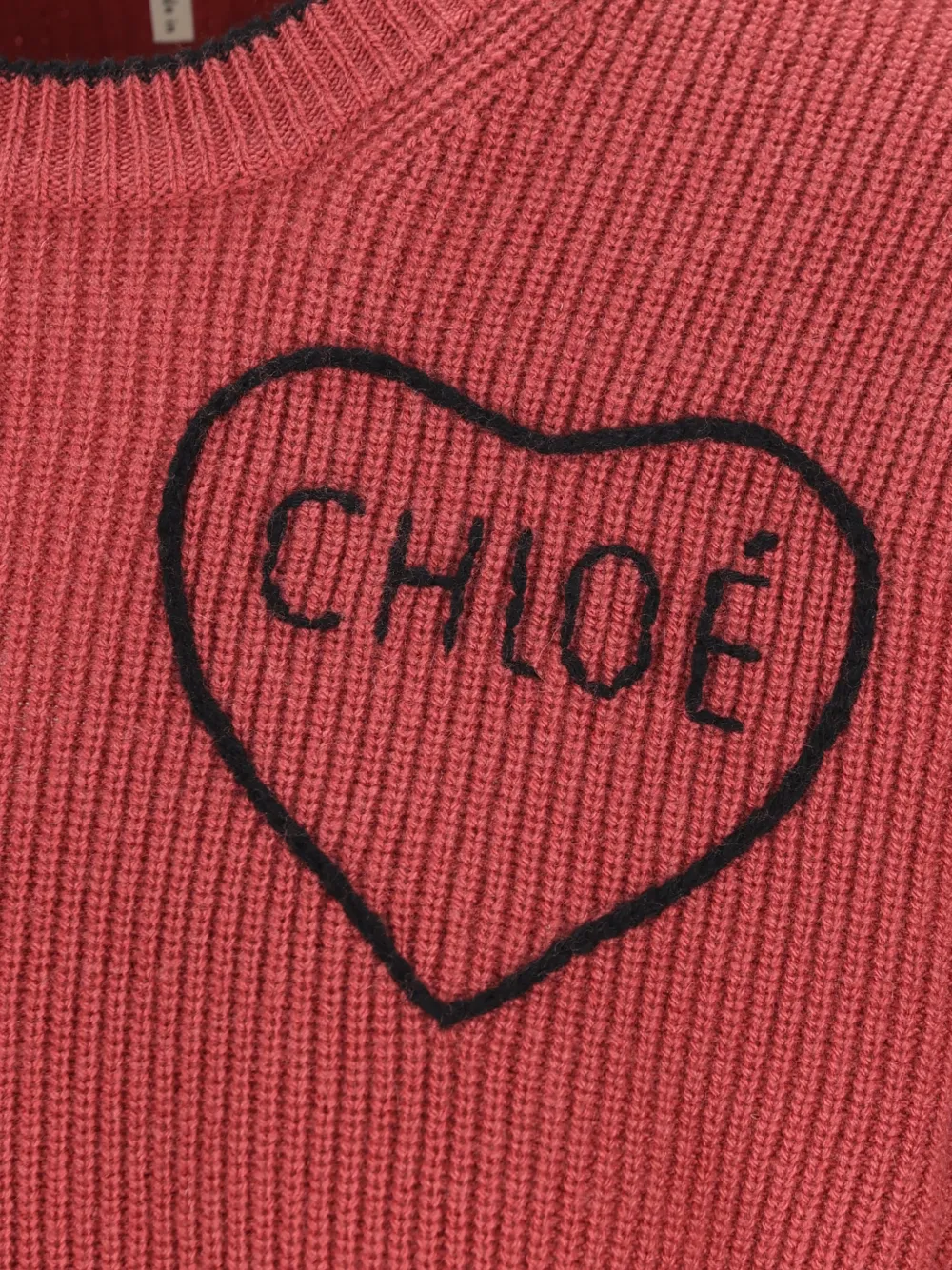  Chloé Maglione Con Ricamo - Rosso 