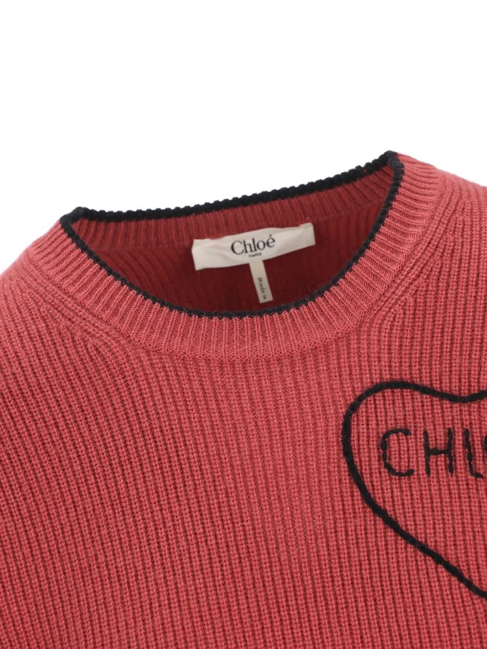 Chloé Gebreide trui met hart Rood