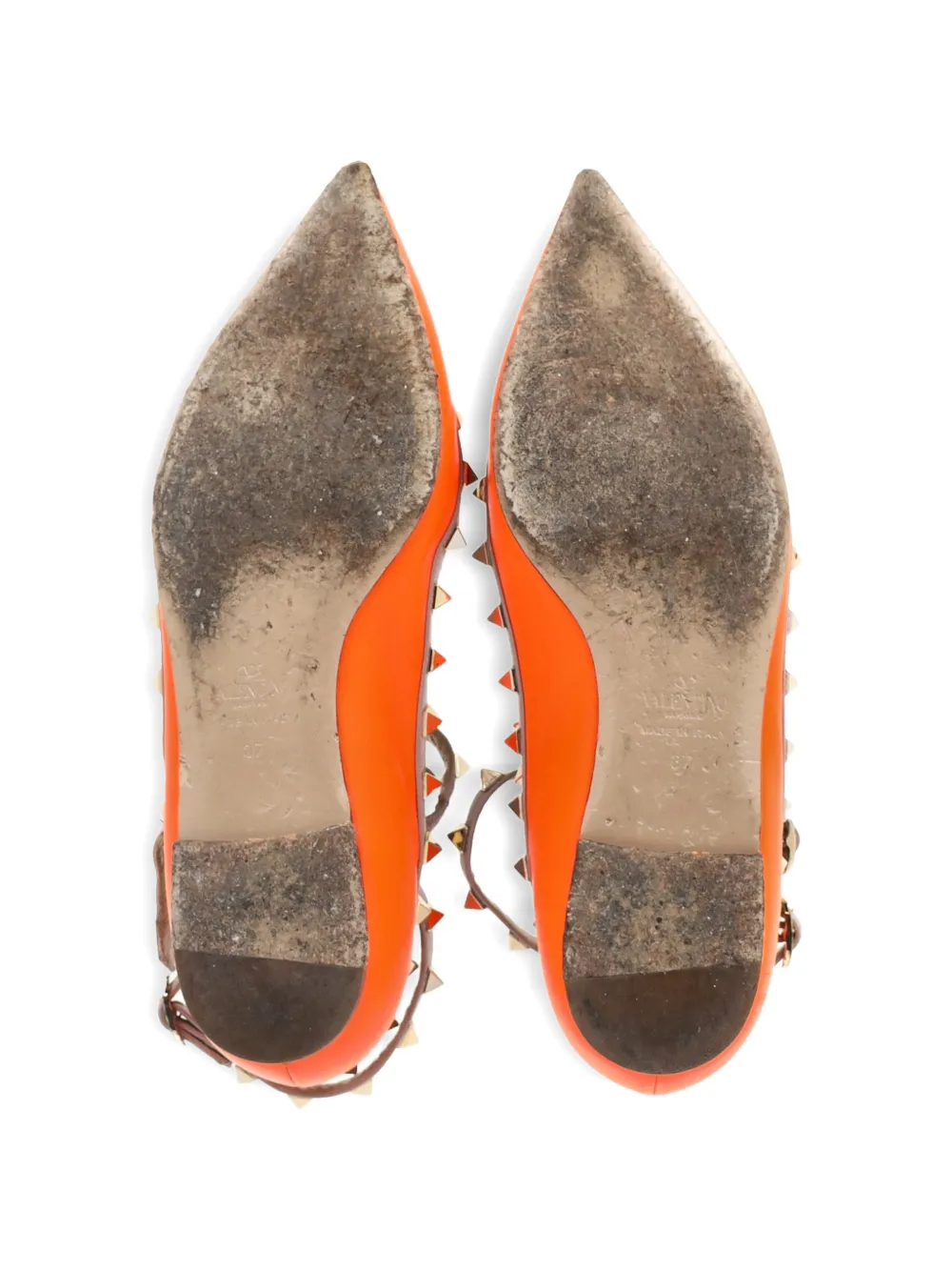 Rockstud Ankle Strap Ballet Flats