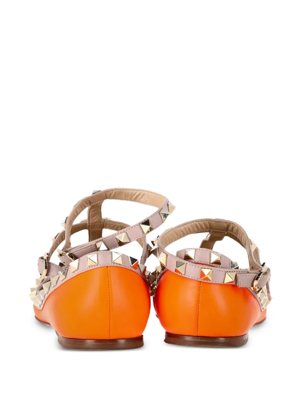 Rockstud Ankle Strap Ballet Flats