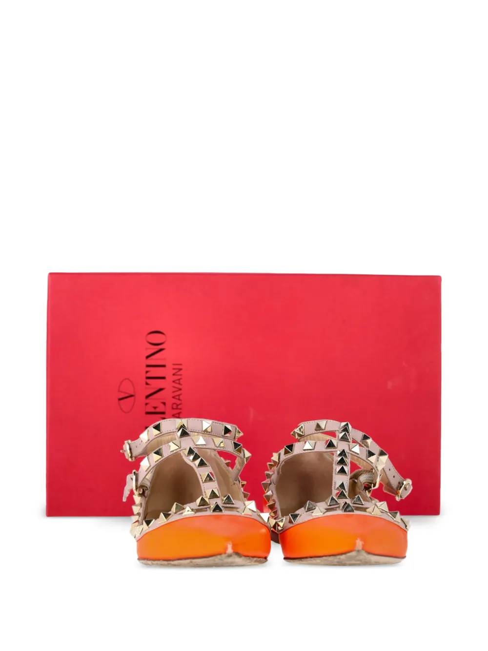 Rockstud Ankle Strap Ballet Flats
