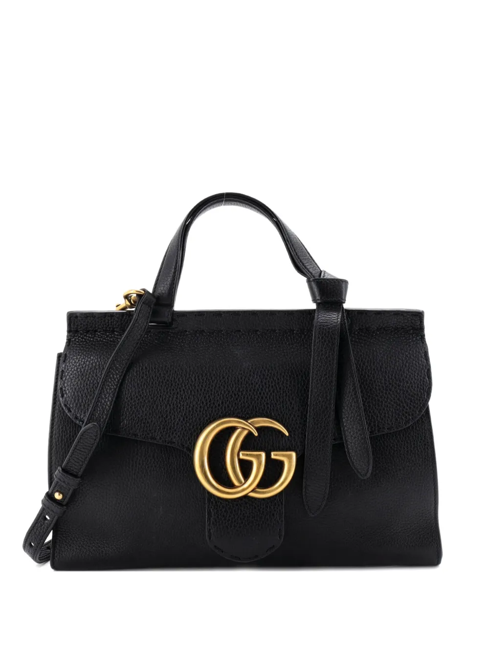 Gucci Pre-Owned Borsa a tracolla GG Marmont piccola in pelle - Nero