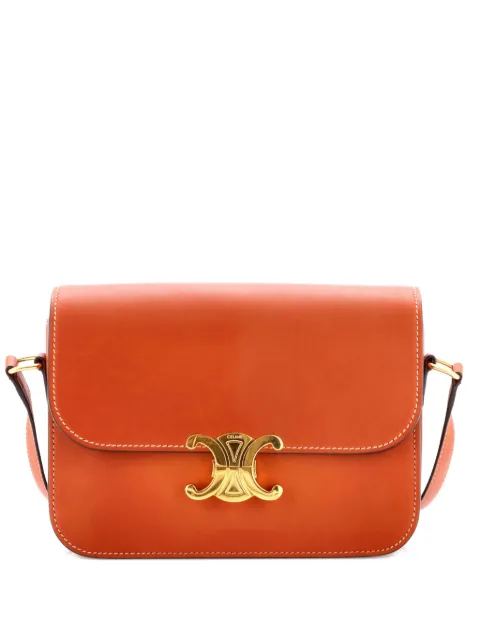 Celine Pre-Owned Triomphe Shoulder Bag Smooth Calfskin Large crossbody bag