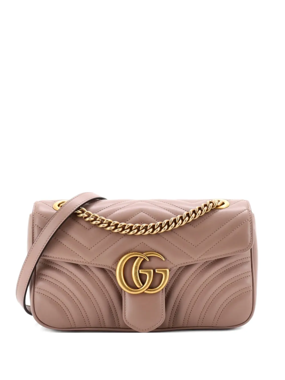 Gucci Pre-Owned GG Marmont Flap Bag Matelasse Leather Small crossbody bag - Toni neutri