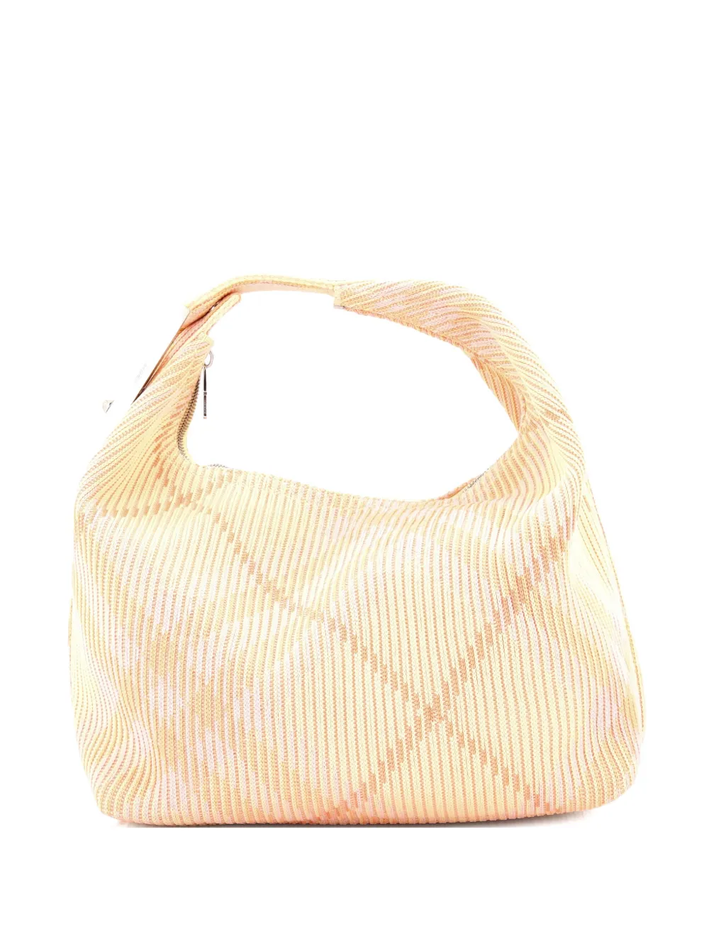 Burberry Pre-Owned Peg Handle Bag Knit Check Fabric Medium hobo bag - Multicolore
