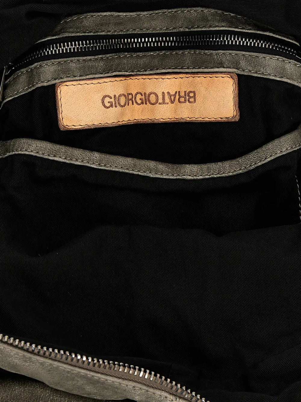 Giorgio Brato zip-fastening Leather Backpack | Grey | FARFETCH